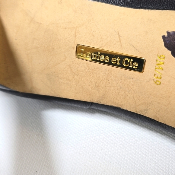 Louise et Cie Black Leather Laced Peep Toe Heeled‎ Boots - Picture 6 of 6